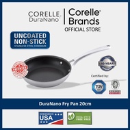 CORELLE DuraNano 20CM Fry Pan - Uncoated Non-Stick Stainless Steel Cookware (10 YR Warranty)