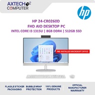 HP 24-cr0260d 23.8" FHD All-in-One Desktop PC Shell White ( i3-1315U, 8GB, 512GB SSD, Intel, W11, HS