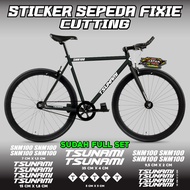 Cutting STICKER 1 SET FIXIE TSUNAMI HIGH QUALITY BIKE