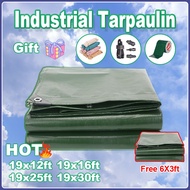 🛒【cod】Green Tarpaulin heavy duty 6x4m 6x5m 6x8m 6x10m （Thickened edge）Multipurpose canvas Truck tarp