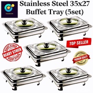 5 set 34x28 buffet embossed/buffet tray set/buffet food