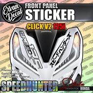 HONDA CLICK VERSION 2 FRONT PANEL DECAL CUTOUT STIKER SPEED HUNTER STYLE