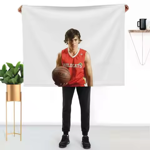 troy bolton Throw Blanket Warm Comfortable Blanket Gift for Parents Friends