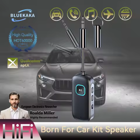 2 in 1 aptX Bluetooth Audio Transmitter Receiver 3.5MM AUX Multipoint Hifi Stereo aptX-Adaptive/HD/L