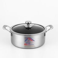 SUS 316 Stainless Steel Sampinlais Original Honeycomb One Side Non-Stick Pot With Two Handle / Soup Pot / Milk Pot