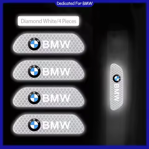 4PCS/set Car Reflective Safety Strip Stickers For BMW Performance Series X1 X5 G30 G20 E90 GT G06 G1