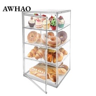 AWHAO Bakery Pastry Display Case Transparent Bread Display Cabinet for Banquet