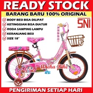 Sepeda Anak Perempuan Genio Yummi 12, 16, 18 Inch, Sepeda Lipat Anak