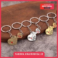 KEYS 2 PCS A PAIR OF I LOVE YOU KEYCHAINS