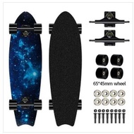 ONE - 成人單翹陸地沖浪板大魚滑板（星空 70*20cm）