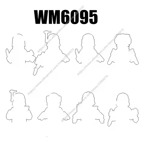 WM6095 Action Figures Movie accessories Building Blocks Bricks toys WM2001 WM2002 WM2003 WM2004 WM20