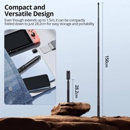 ไม้เซลฟี่ที่มองไม่เห็น114ซม. ที่ยึดแบบหมุนได้360 ° ขยายรุ่นโมโนพอดสำหรับ Insta360 X 4/X3/ACE Pro/X2