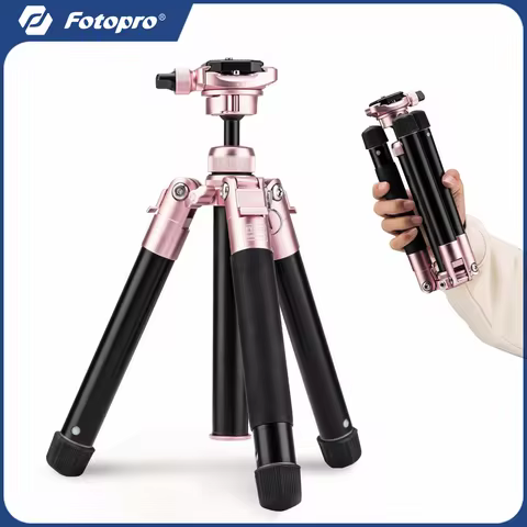 Fotopro Mini Tripod 152CM Lightweight Travel Tripod with BallHead Phone Mount Detachable Selfie Stic