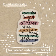 Motivational Quotes – Transparent Waterproof Sticker for Tumblers, Laptops | MitchUmaliCreates