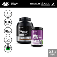 Optimum Nutrition Hydro Whey 3.5 lbs & Amino Energy - Susu Protein / Powder / Suplemen / Gym