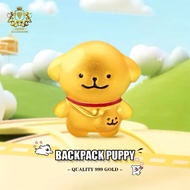 CHOWGoldsmith Pure Gold 999 Line Puppy 1.25g Gold Pendant Solid Gold Charm 24K Gold Bar