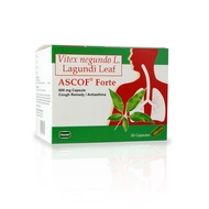 Ascof Forte Vitex Negundo L. Lagundi Leaf 600mg Capsules (10 pcs/pack)