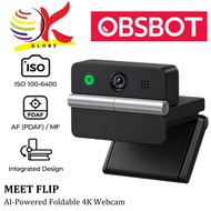 OBSBOT Meet Flip AI-Powered Foldable 4K Webcam | PDAF Auto Focus | Dual Mic | 4K 30fps / 1080P 60fps