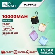 [New arrival] Pineng PN-830PD Power Bank Fast Charging 2 Built-in Cable Type-C&Fruit(22.5W/10000mAh)
