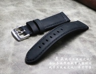 22mm 24mm New style Mens High-end Black Thick Cowhide Watch Band Strap Wristband Universal watch acc