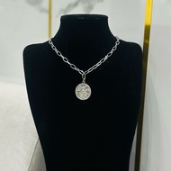 [EXPORTANT] LOVISA SILVER TONE COIN PENDANT NECKLACE