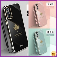 Casing Oppo Reno 6Z Case Reno 7 Case Reno 6 Reno 5 Reno 4 Reno 3 Pro Reno 2 Case Reno 2F 2Z Case Luxurious Texture Smooth Straight Edge Soft Shell Phone Case Cover + Free Lanyard
