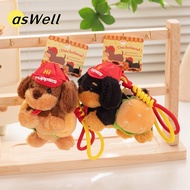 ASWELL Furry Puppy Keyring, Bag Pendant Creative Dachshund Dog Keychain, Coin Purse Furry Puppy Stuf