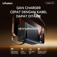 IPHONE Vivan Super 5S GaN Charger Fast Charging 30W USB C Cable 70cm Type C PD Androidiphone