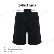 Palm Angels กางเกงขาสั้น รุ่น Logo-waistband tailored shorts Code: PMCS003E23FAB0031003