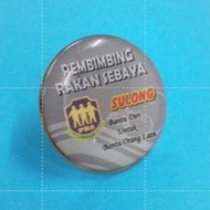 PRS BAGDES SEKOLAH COLLAR PIN PRS SULONG GREY COLLAR PIN 25mm DIAMETER