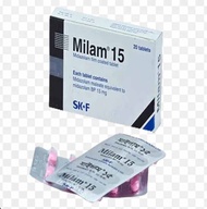 MILAM 15 MG 1 PAPAN 10 TABLETS 5 PAPAN 50 TABLETS 10 PAPAN 100 TABLETS...