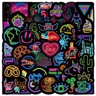 50 pcs Waterproof Vinyl Cute Neon Graffiti Sticker