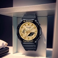 [Powermatic] CASIO G-SHOCK GA-2100G GA-2100GB-1 GA-2100GB-1A 2100 Series Metallic color Gloss Gold Black Mens Watch