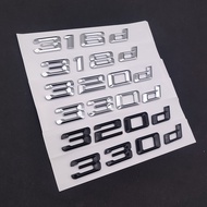 3d Chrome Black Logo 330d 316d 318d 325d 335d 320d Emblem Letters Car Trunk Sticker For E46 E90 F30 
