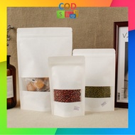 - H6261 Pouch Craft Windows Ziplock Paper Snack Packaging Ziplock Snack Bag Packaging/