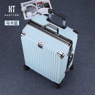 HY@ Haodun Suitcase New Luggage Female Aluminium Frame Luggage Universal Wheel Student Large Capacit