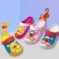 💟Ready Stock 💕Winnie the Pooh slippers hole shooes Tigger soft bottom可爱小熊维尼沙滩鞋Cartoon Clogs Sandals 