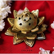 Celson( SG Seller) Lotus Brass Dhoop Holder