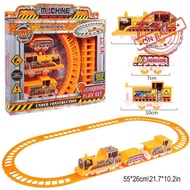Fun Rail Car Track Train Toy Set Puzzle Assembly Track Toys Plastic Electric Train Set With F1q6