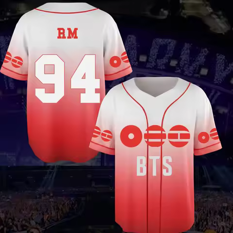 2026 New BTS World Tour Concert, New Album Baseball Shirt, Gift for Army, 3D Printed Street Family S