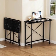 RL DEPARTMENT STORE - 摺疊電腦桌 家用書桌 學習桌 簡易可移動帶輪臥室寫字牀邊小桌子 學習桌椅
