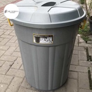EMBER TONG JUMBO 120 LITER TUTUP / TONG AIR BESAR SILVER / TEMPAT SAMPAH JUMBO / TONG SAMPAH OUTDOOR