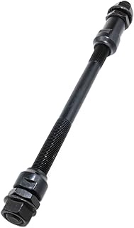 Meuey Lyot Bike axle 180mm / 7.08in Bike Multi-Speed Rear hub axle 3/8 "Black 26tpi Hub conical Lock