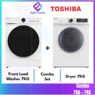 TOSHIBA Inverter Front Load Washing Machine 7kg/8.5kg | Dryer 7kg/8kg Combo Set | Mesin basuh & Peng