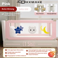 [Dalam Stok]XXMAKE Pagar tempat tidur pengaman bayi pagar kasur pengaman bayi pagar pengaman bayi baby bed rail anti jatuh tempat tidur besar baffle inovatif bedrail bayi Ukuran 180/200 cm