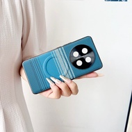 For Honor X9C Smart HonorX9C Case Luxury Carbon Fiber Texture PC Hard Magnetic Phone Cover Casing Fo