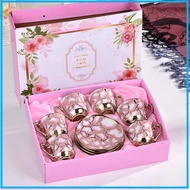 Unique Aesthetic Coffee Tea Cup Set SUNFILI Ceramic Cup Set 6 in 1 European Style XS-1009