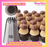 6B Star Tip Cake Syringe Cookies Cupcake Decoration Buttercream Without Joints