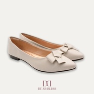 DEAR BLISS Aitana Tye Off-White Pointed Toe Flats
