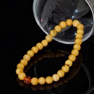 俄料白花蜜臘 6mm 手鍊 ( Natural Baitic Amber 6mm Bracelet )